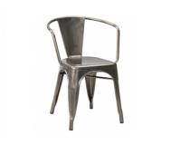 CLS995G - Rustic French Bistro Dining Chair with Arms
